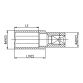 Насадка шестигранная длинная 1/2&amp;quot; 22мм CrV ULTRA (6072222) - 2