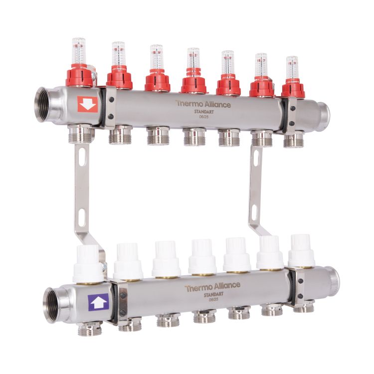 Колектор з витратомірами SD Plus 1&amp;quot; на 7 виходу нерж. - 3