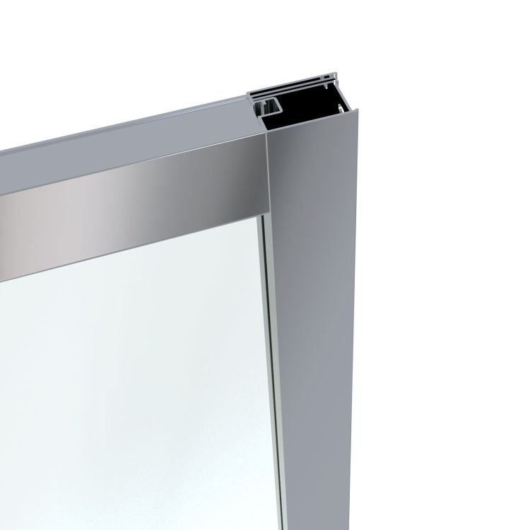 LEXO дверь 120*195см трехсекционная раздвижная, профиль хром, прозрачное стекло 6мм - 4