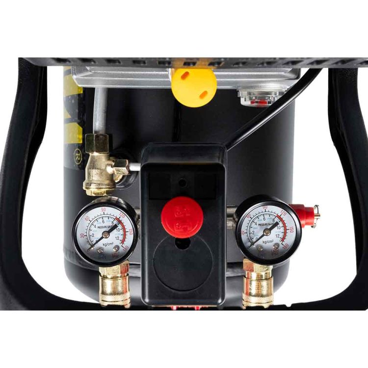 Компрессор одноцилиндровый 1.8кВт 230л/мин 8бар 24л (2 крана) Sigma (7043131) - 6