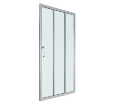 LEXO дверь 120*195см трехсекционная раздвижная, профиль хром, прозрачное стекло 6мм