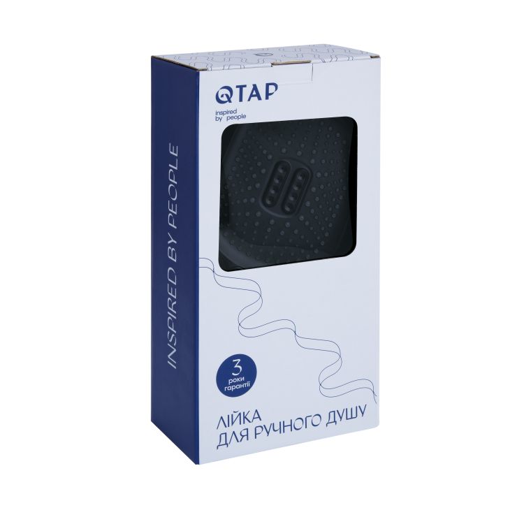 Лійка для ручного душу Qtap Rucni 140*110 мм QTRUC125BLM45961 Black Matt - 4