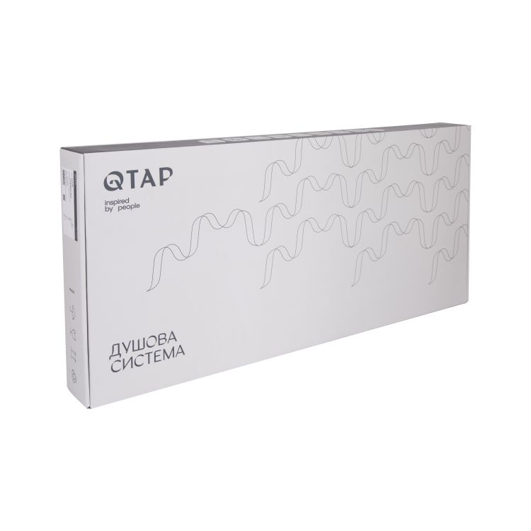 Душова стійка 1015 мм універсальна Plava на два споживача прямокутна QT1001CRM, Q-tap - 8