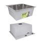 Акційний набір Lidz: мийка H5050H інтегрована Decor Honeycomb 2,5/0,5 мм LDH5050DEC48365 + Змішувач Aria для кухні з гнучким виливом (k35) Grey - 4