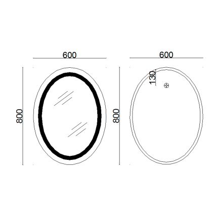 Зеркало Lidz Vida 800х600 с LED-подсветкой Touch, с антизапотеванием, с димером, рег. яркости LD78LF6080 - 2