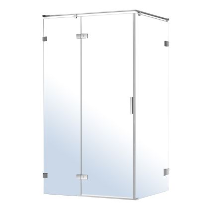 NEMO душова кабіна 120*80*195см, ліва, орні, прозоре скло 8мм, дзеркальний хром - 1