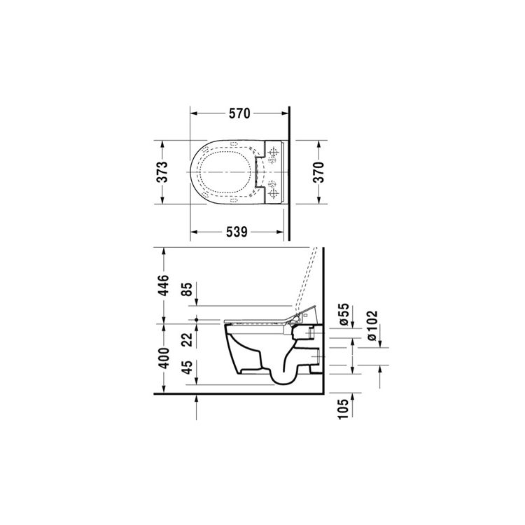 ME BY STARCK унітаз підвісний для сидіння Sensowash, rectangular - 3