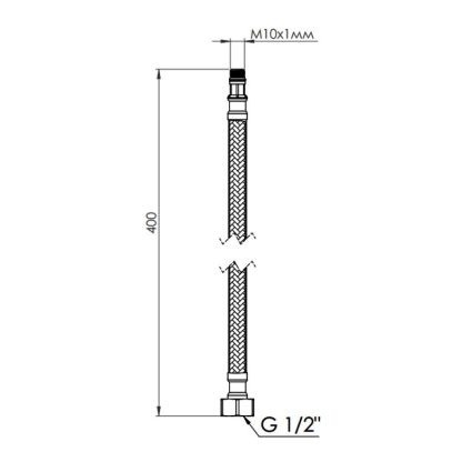 SD FORTE Шланг для води, NYLON М10*40 см (пара) SF390W40 - 2