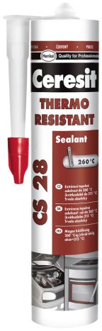 Герметик Ceresit термостійкий 300 мл червоний CS28 - 1