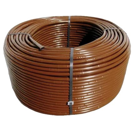 Крапельна трубка багаторічна Presto-PS коричнева з крапельницями через 25 см, довжина 200 м з маркуванням метражу (MCL-25-200 BR) - 1