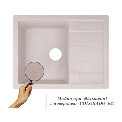 Кухонна мийка Lidz 650x500/200 COL-06 (LIDZCOL06650500200) - 3