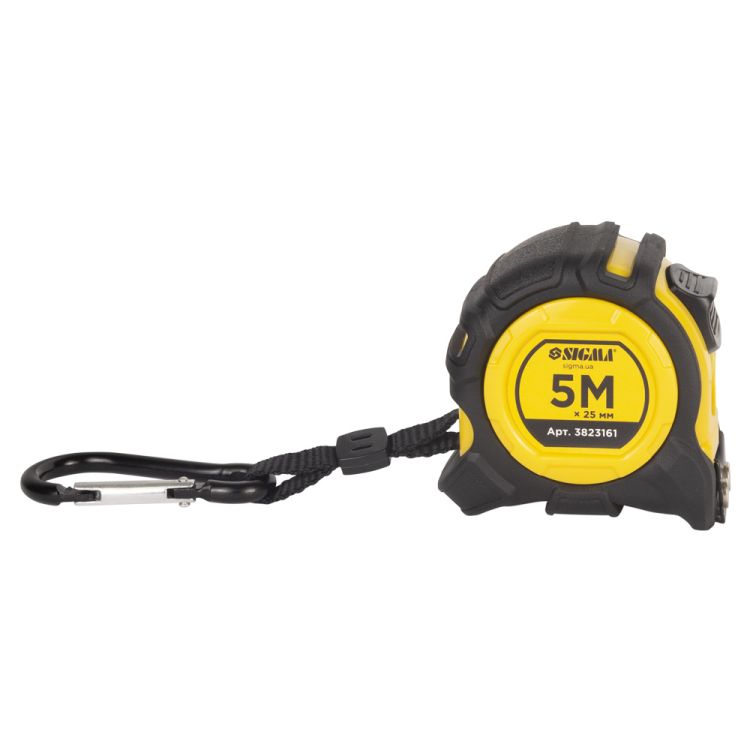 Рулетка магнитная обрезиненная Advanced нейлоновое покрытие 5м×25мм SIGMA (3823161) - 4