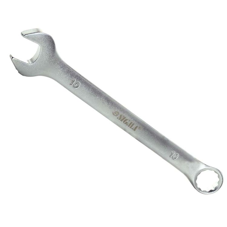 Ключ рожково-накидний 10мм CrV satine Sigma (6021101) - 6