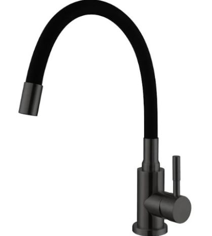 Змішувач д/кухонної мийки FKM 56 SS Flex Nano графіт/нерж.сталь Fabiano - 1