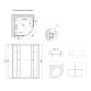 Душова кабіна Lidz Latwa SC90x90.SAT.HIGH.FR, скло Frost 4 мм + піддон з панеллю Kapielka - 2