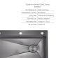 Акційний набір Lidz: мийка інтегрована Decor Black PVD Honeycomb 3,0/1,0 мм + Змішувач Aria для кухні з гнучким виливом (k35) Black - 3