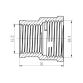 Муфта SD Forte 1/2&amp;quot;х 3/4&amp;quot; ВВ хром - 2