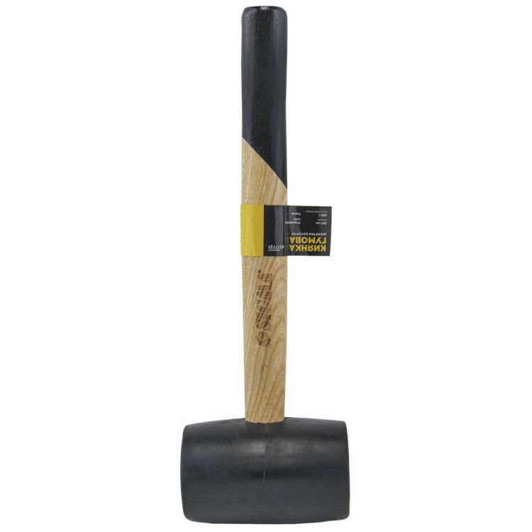 Киянка резиновая чёрная 450г деревянная рукоятка SIGMA (4317721) - 1