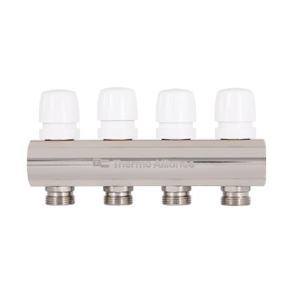 Колектор латунний з витратомірами та євроконусами Thermo Alliance Standart 1&amp;quot; на 4 виходи TAS235W4E - 4