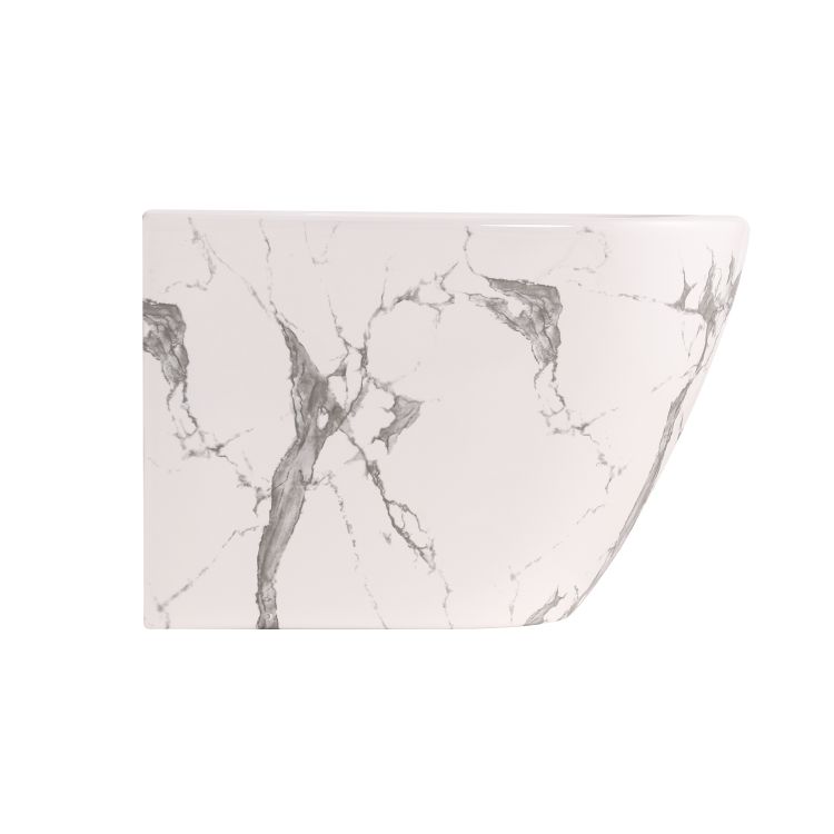 Біде підвісне Qtap Robin 515x370x350 мм, Marble QT13551381GMR - 4