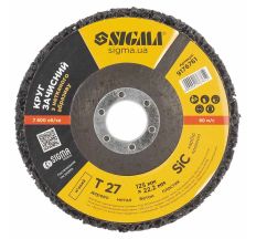 Круг зачистной из нетканого абразива (коралл) Т27 Ø125×22.23мм черный мягкий SIGMA (9176761)