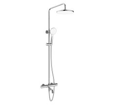 CENTRUM W система душова (змішувач-термостат для ванни, верхній та ручний душ 3 режими, шланг)