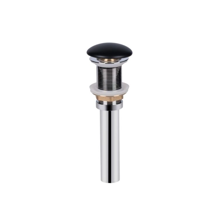 Комплект Qtap Tern: Раковина накладна прамокутна 475х370х140 мм Matt Black + Донний клапан PU03 - 6