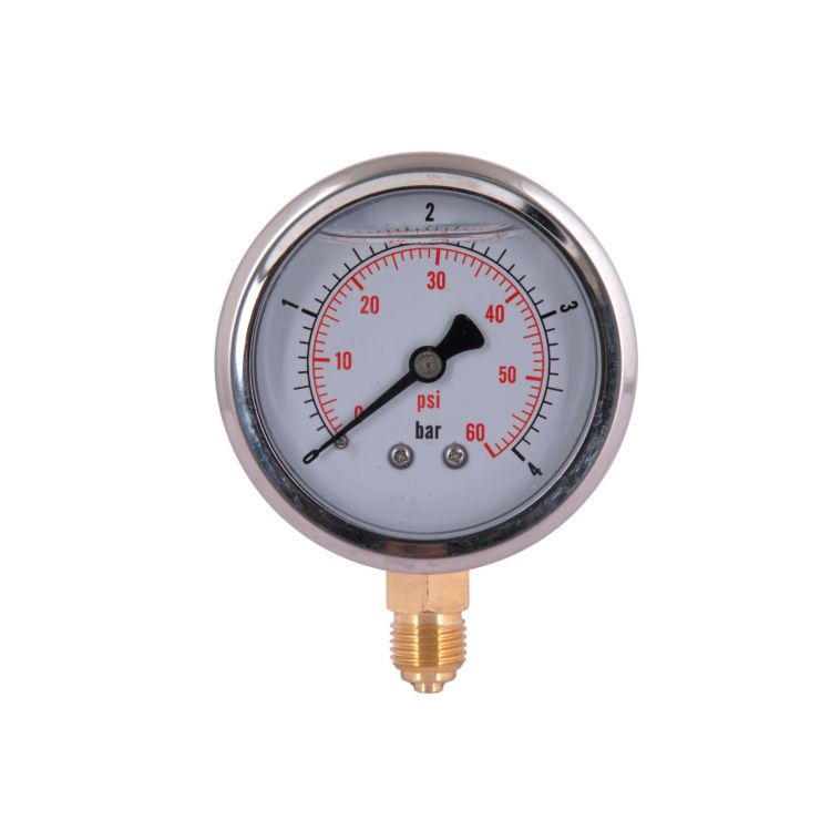 Манометр із гліцерином Thermo Alliancе Forte 4 бар, 1/4&amp;quot;З, нижнє підключення TAF170G4B - 1