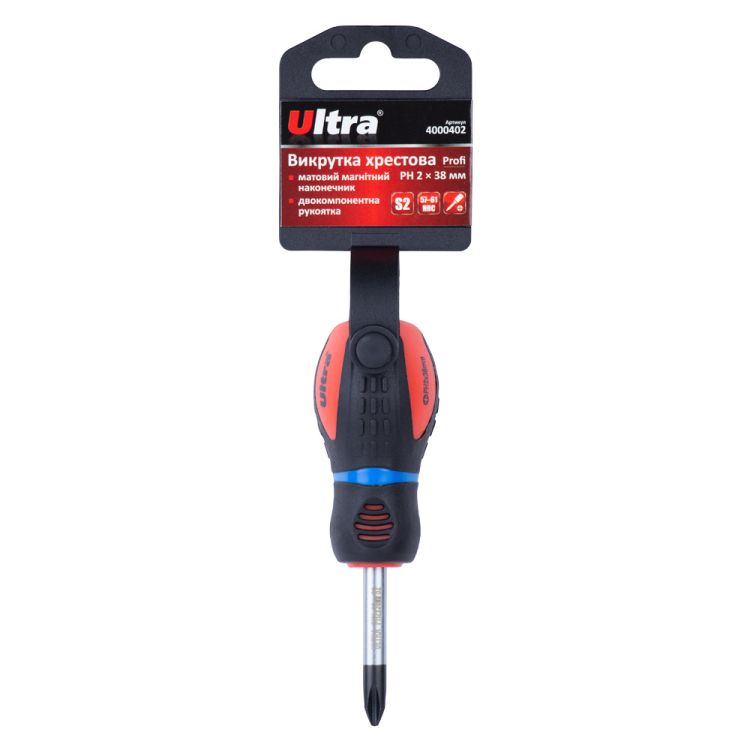 Отвертка крестовая PH 2×38мм S2 Profi ULTRA (4000402) - 5