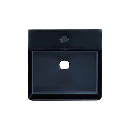Раковина Qtap Nando LT 500х420х130 Matt black QT12116146AMB - 1