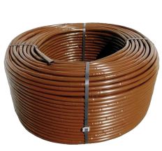 Крапельна трубка багаторічна Presto-PS коричнева з крапельницями через 25 см, довжина 200 м з маркуванням метражу (MCL-25-200 BR)