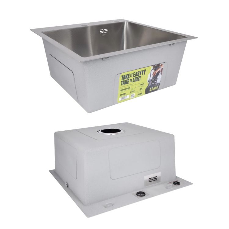 Акційний набір Lidz: мийка H5050H інтегрована Decor Honeycomb 2,5/0,5 мм LDH5050DEC48365 + Змішувач Aria для кухні з гнучким виливом (k35) Grey - 4