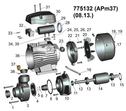 Насос вихровий Aquatica 775132 0.37кВт Hmax 40м Qmax 40л/хв Leo 3.0 - 3