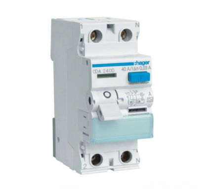 УЗО (устройство защитного отключения) CDA240D/CD240J 2Р (1P+N) 40А 30мА 6 кА A Hager - 1