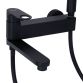 Смеситель для ванны Qtap Jay с поворотным изливом (с душевым гарнитуром) QTJAY260BLM45548 Black Matt - 4