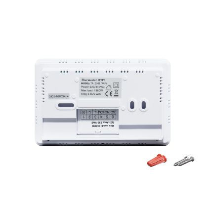 Тижневий програмований термостат Thermo Alliance ТА-2701WiFi сенсорний з WiFi - 4