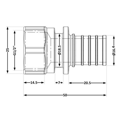 З'єднувач натяжний 16х1/2 в №1033 851033ADBO05 Icma - 3