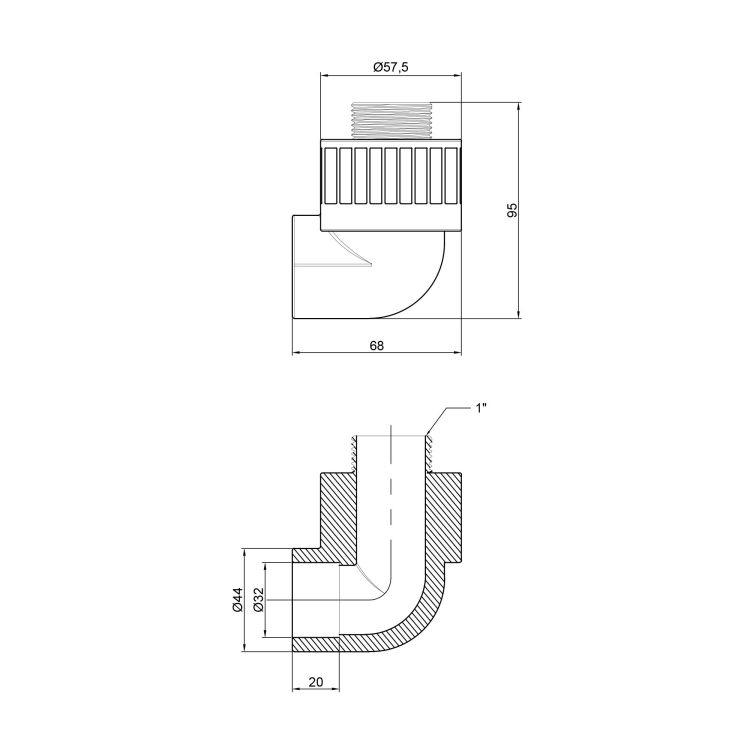 Уголок PPR Thermo Alliance 32х1&amp;quot; НР - 2