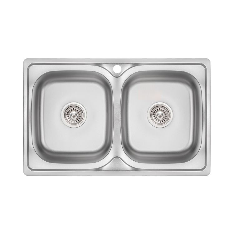 Кухонна мийка Lidz 7948 Micro Decor 0,8 мм (LIDZ7948MDEC08) - 1