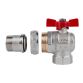 Кран кульовий Icma FAR. ROSSA 1&amp;quot; кутовий №361 - 4