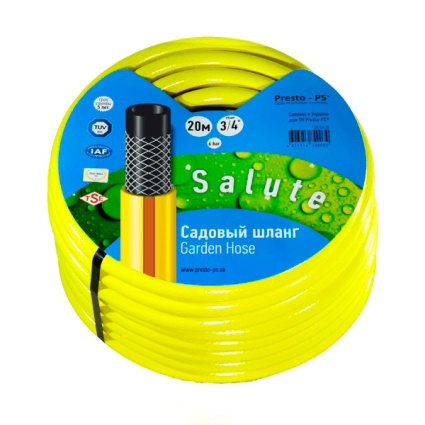 Шланг поливальний Presto-PS садовий Salute діаметр 3/4 дюйма, довжина 30 м (SN 3/4 30) - 1