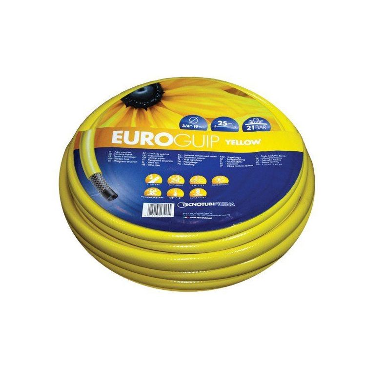 Шланг садовый Tecnotubi Euro Guip Yellow для полива диаметр 1/2 дюйма, длина 50 м (EGY 1/2 50) - 1