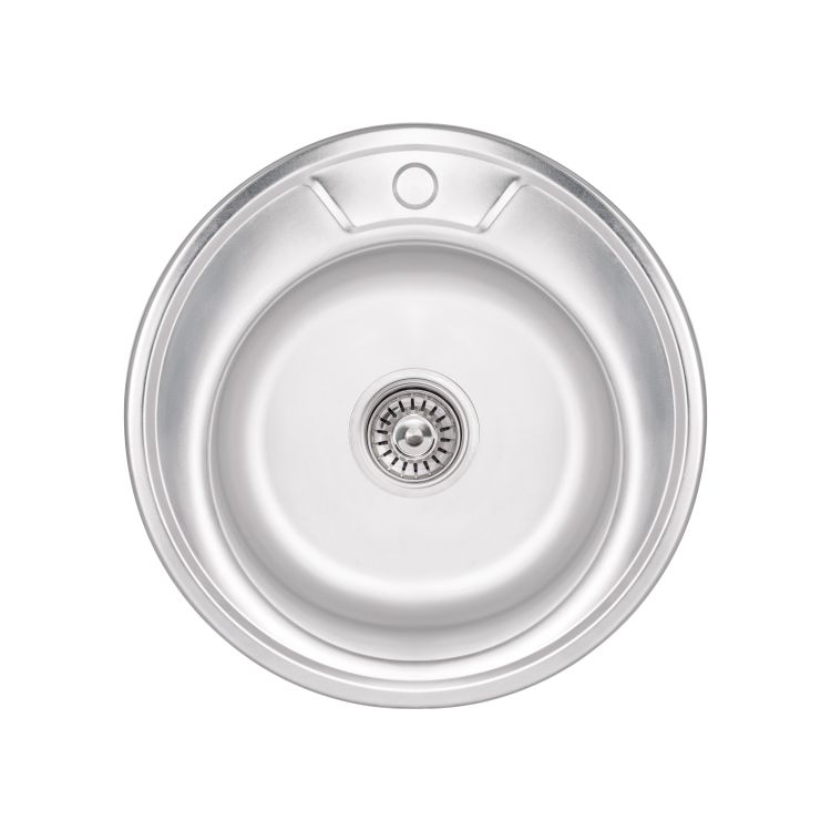 Кухонна мийка Brinex 490-A 0,6 мм Satin (BRIN490SAT06) - 1