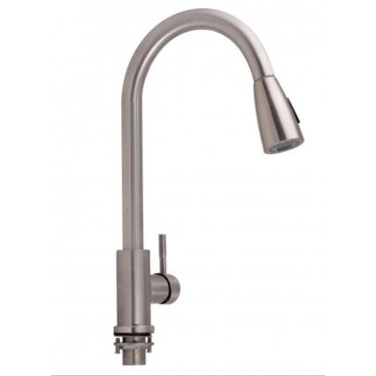 Смеситель д/кухни Aria 015FLT, Nickel (k35) с выдвижной мультифункцион. - 1