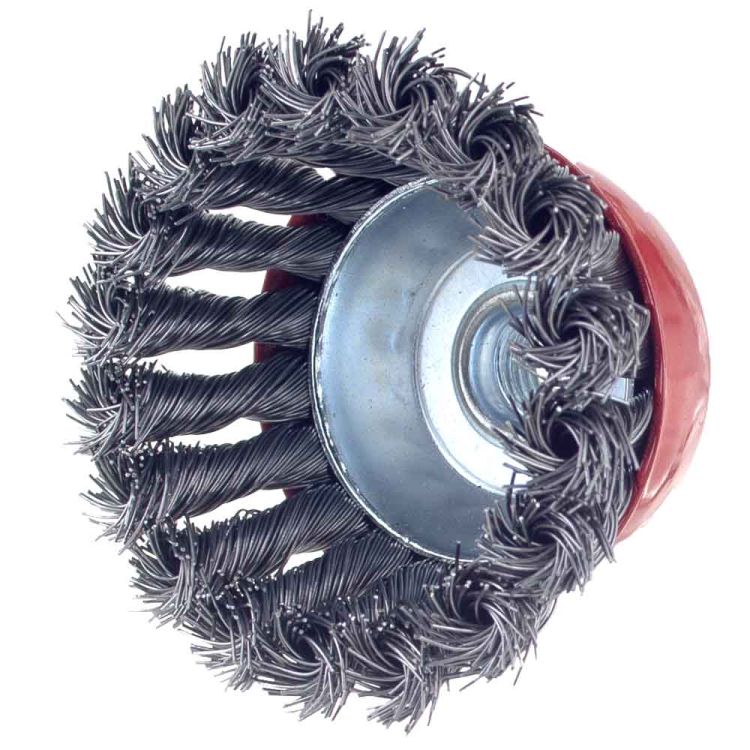 Щетка проволочная чашеобразная Ø85мм М14×2мм (стальная витая) Sigma (9026081) - 4