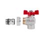 Кран кульовий Icma FAR. ROSSA 1/2&amp;quot; кутовий №362 - 4