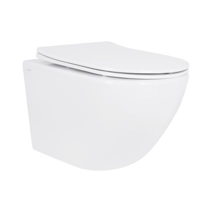 Унітаз підвісний Qtap Jay безобідковий з сідінням Soft-close QT07335175W - 1
