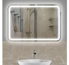 Дзеркало прямокут.600х800 LED 3, з еліт.сенс.кнопк., пласт.корпус Mirsan