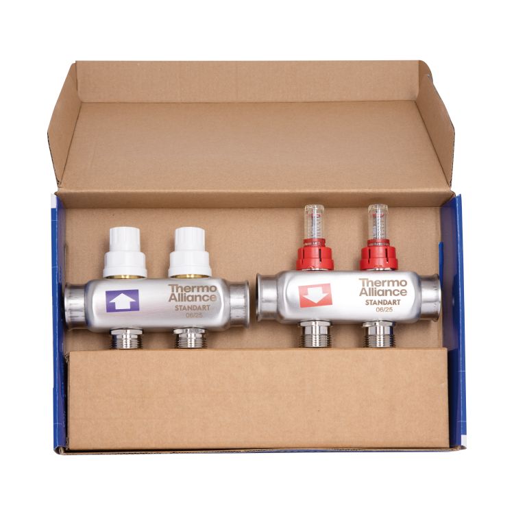 Коллектор с расходомерами SD Plus 1&amp;quot; на 2 выхода нерж. - 7