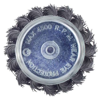 Щетка проволочная чашеобразная Ø75мм хвостовик Ø6мм (стальная витая) Sigma (9028071) - 5